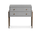 Nella London Fog & Hammered Dark Bronze Bedside Table by Liang & Eimil