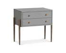 Nella London Fog & Hammered Dark Bronze Bedside Table by Liang & Eimil
