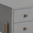 Nella London Fog & Hammered Dark Bronze Bedside Table by Liang & Eimil