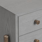 Nella London Fog & Hammered Dark Bronze Bedside Table by Liang & Eimil