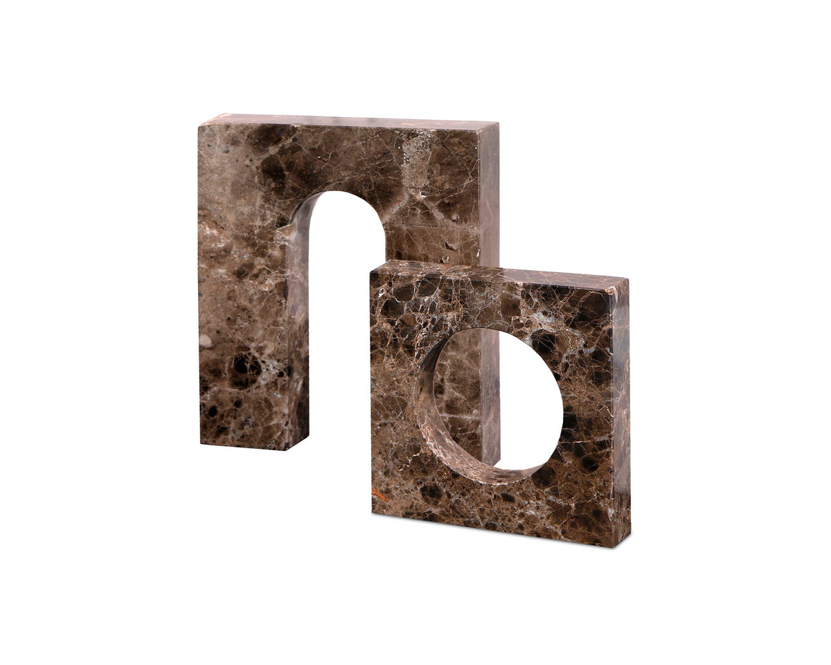 Nafello Large Sculpture  - Coffee Marble