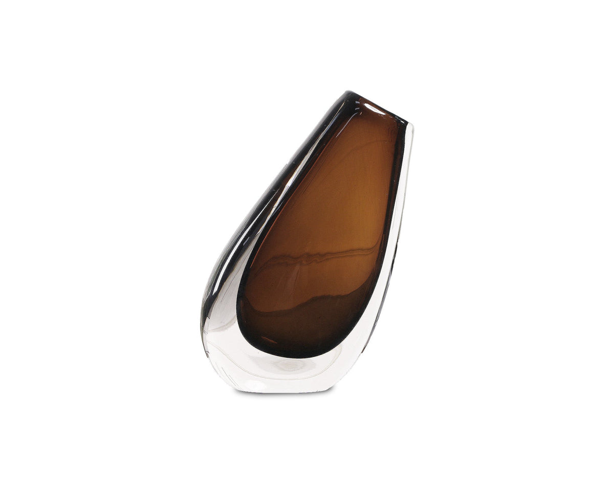 Nagita Glass Vase  -  Brown