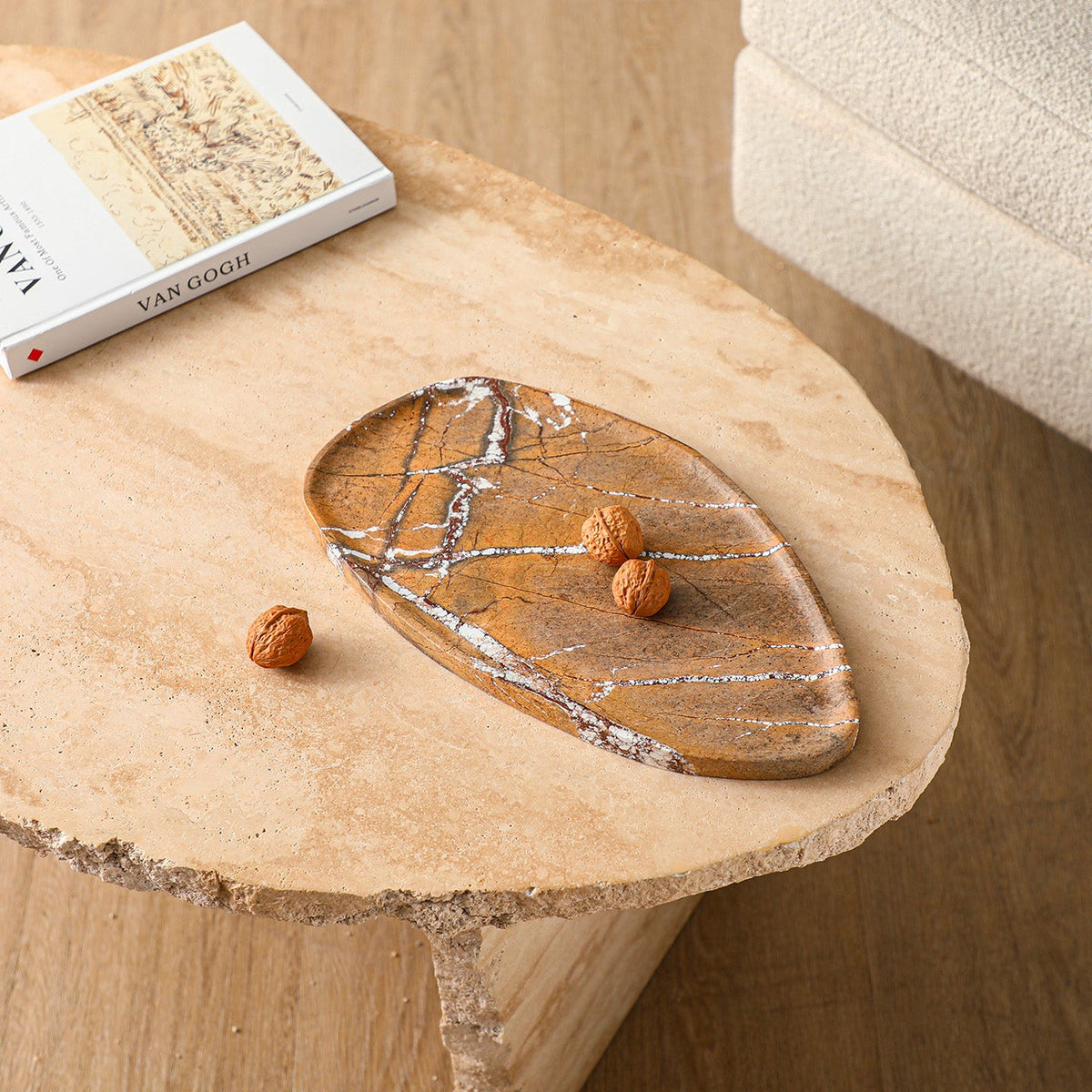 Miso Stone Marble Dish  -  Coffee