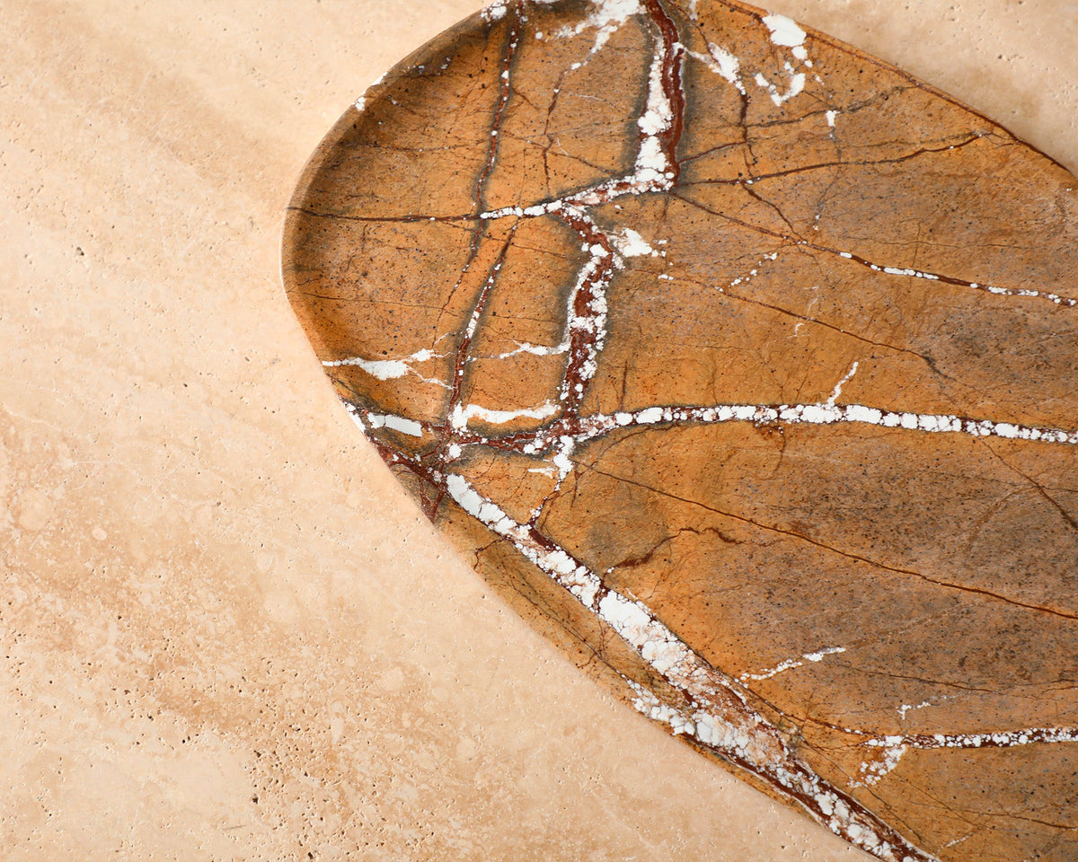 Miso Stone Marble Dish  -  Coffee