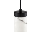 Abaco Pendant Lamp - Alabaster Effect/Black Metal Liang & Eimil