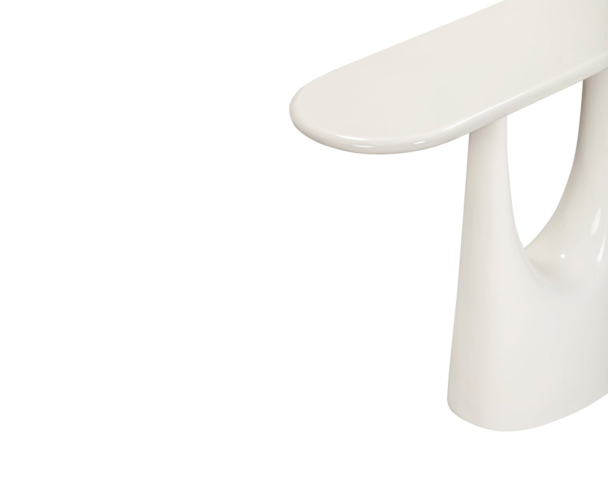 Combe Console Table -  Ivory High Gloss Liang & Eimil