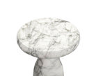 Akali Side Table Large - Carrara White Marble Effect Liang & Eimil