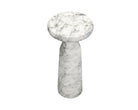 Akali Side Table Large - Carrara White Marble Effect Liang & Eimil