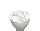 Akali Side Table Small - Carrara White Marble Effect Liang & Eimil
