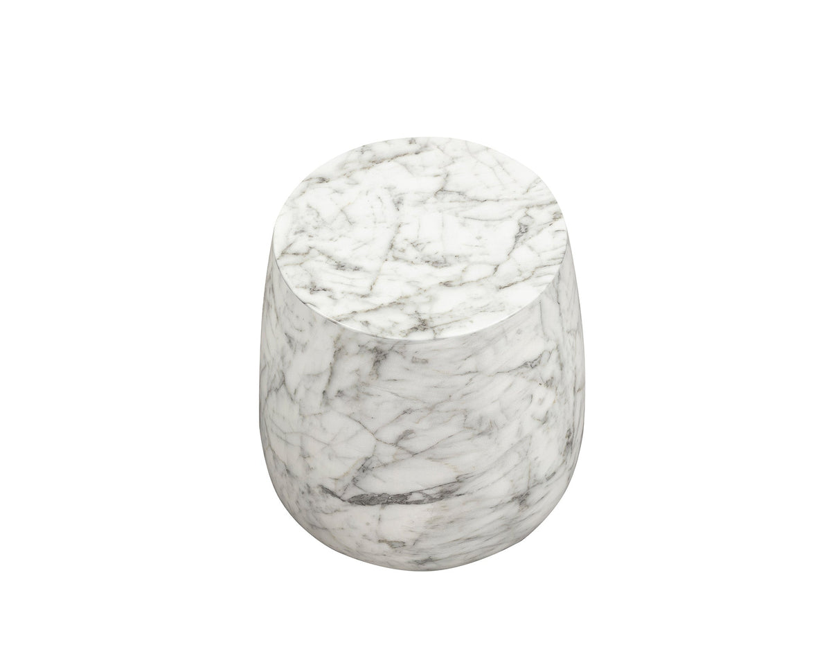 Bongo Side Table - Carrara White Marble Effect Liang & Eimil