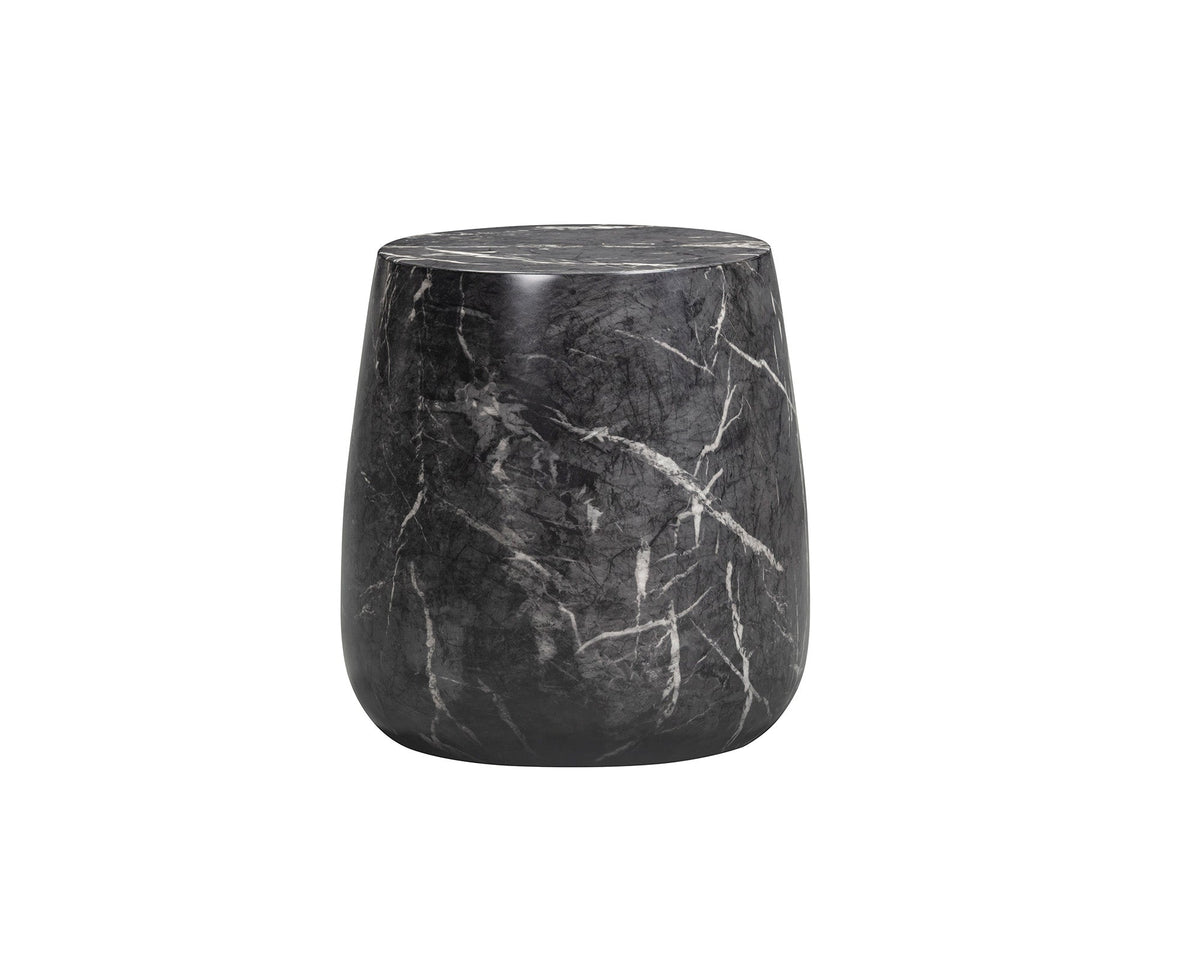 Bongo Side Table - Marquina Black Marble Effect Liang & Eimil