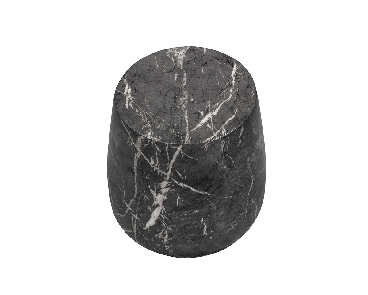 Bongo Side Table - Marquina Black Marble Effect Liang & Eimil