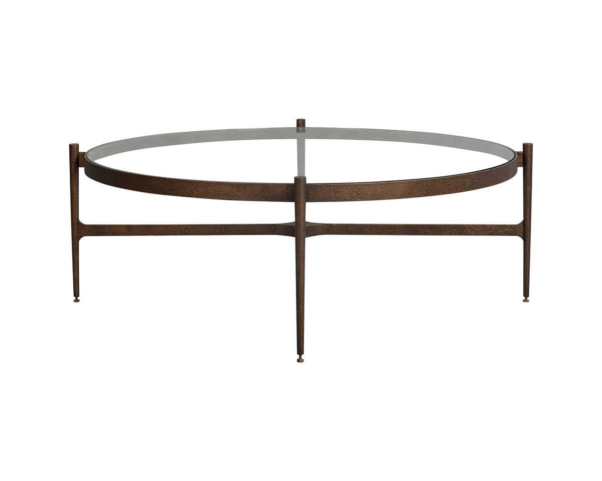 Soho Coffee Table - Antique Brass and Clear Glass Liang & Eimil