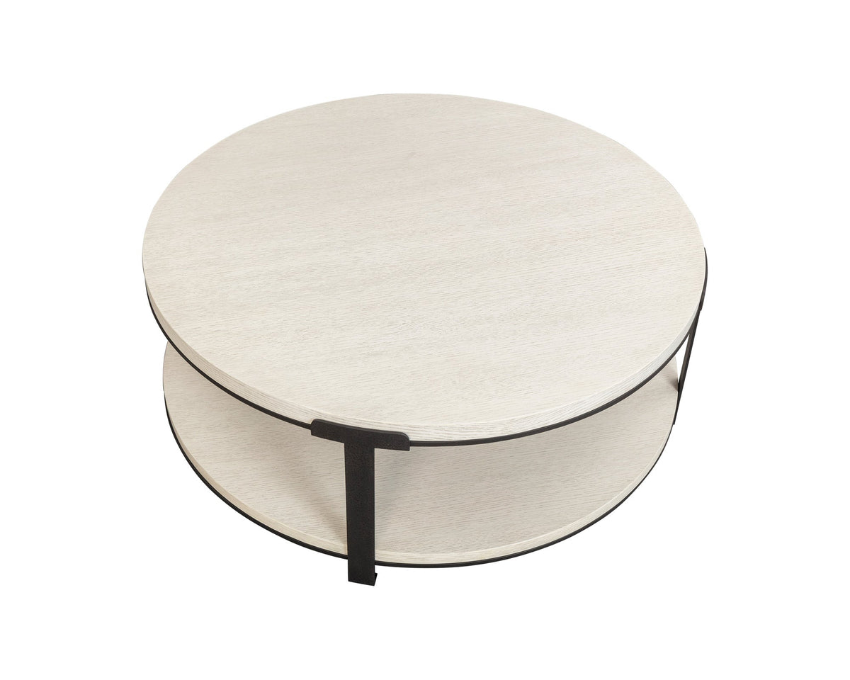 Alcana Coffee Table - Cloud Stained Oak and Black Textured Metal Liang & Eimil