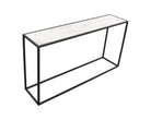 Noto Console Table 1.5m - Carrara Marble and Black Textured Metal Liang & Eimil