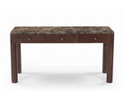 Allure Dark Brown Emperador Marble & Acacia Wood Desk Liang & Eimil