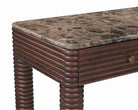 Allure Dark Brown Emperador Marble & Acacia Wood Desk by Liang & Eimil