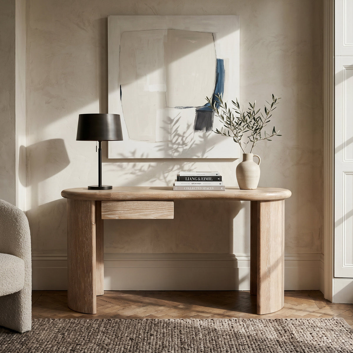 Lluna White Oak Desk by Liang & Eimil