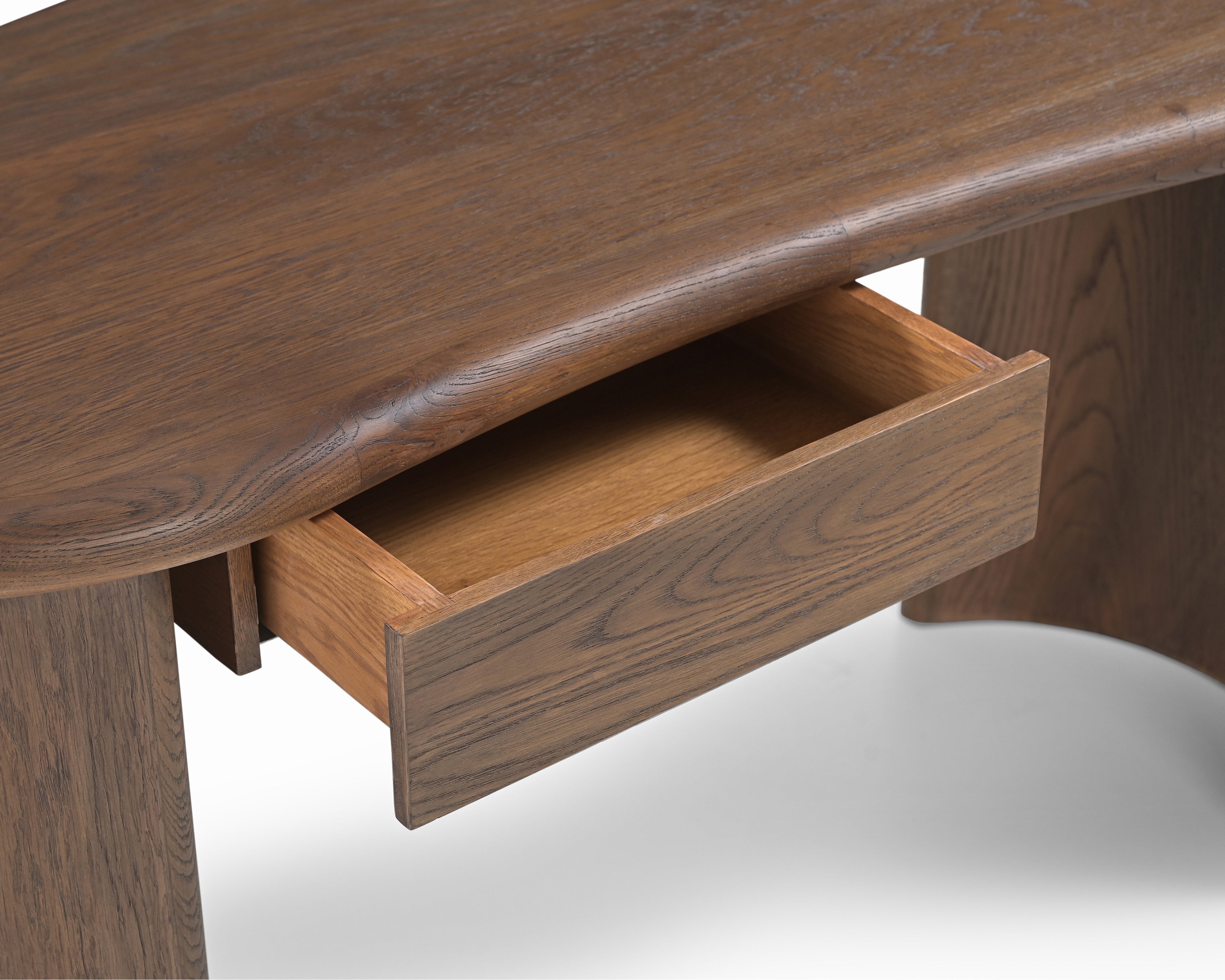 Lluna Brushed Mid-brown Oak Desk by Liang & Eimil