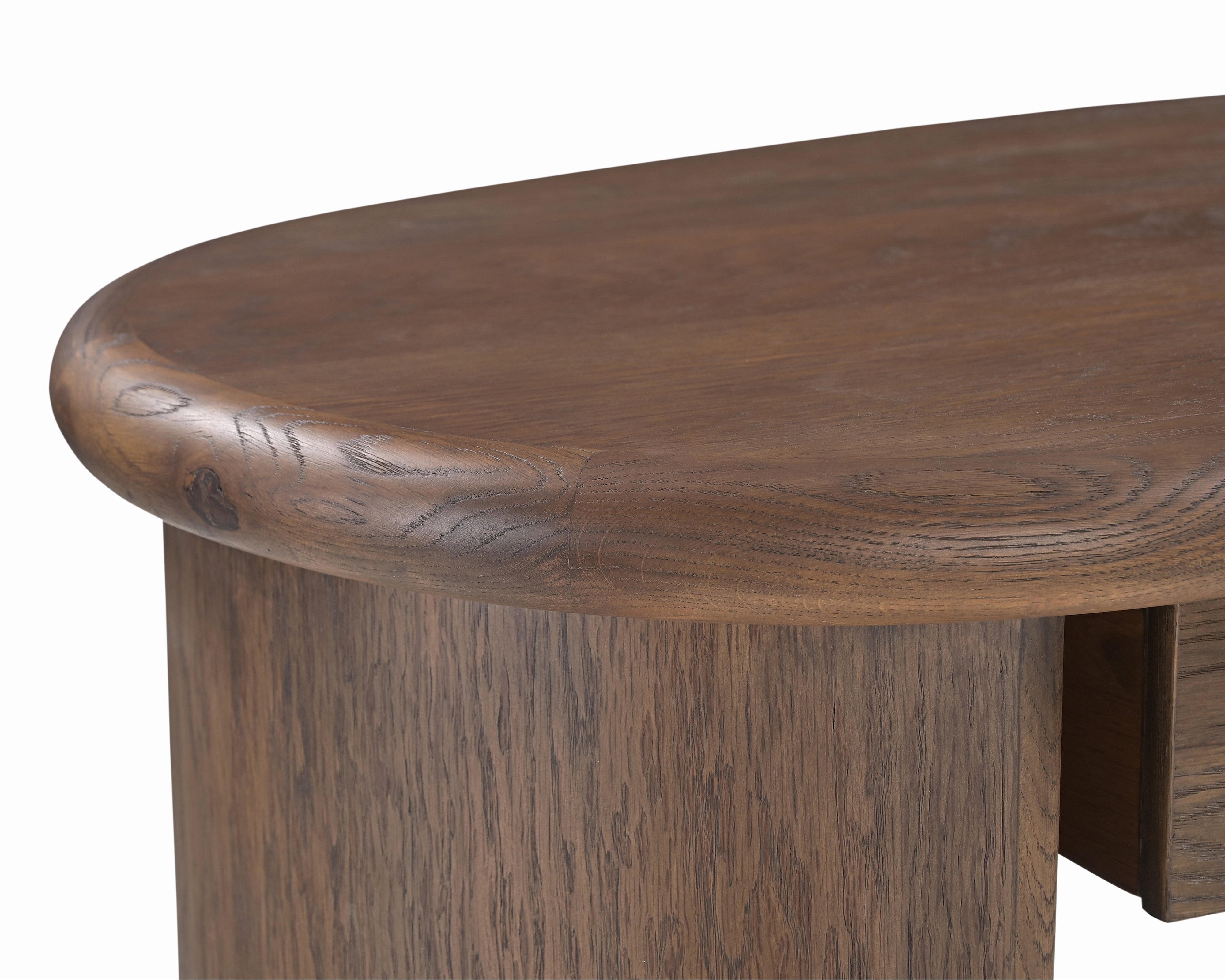 Lluna Brushed Mid-brown Oak Desk by Liang & Eimil