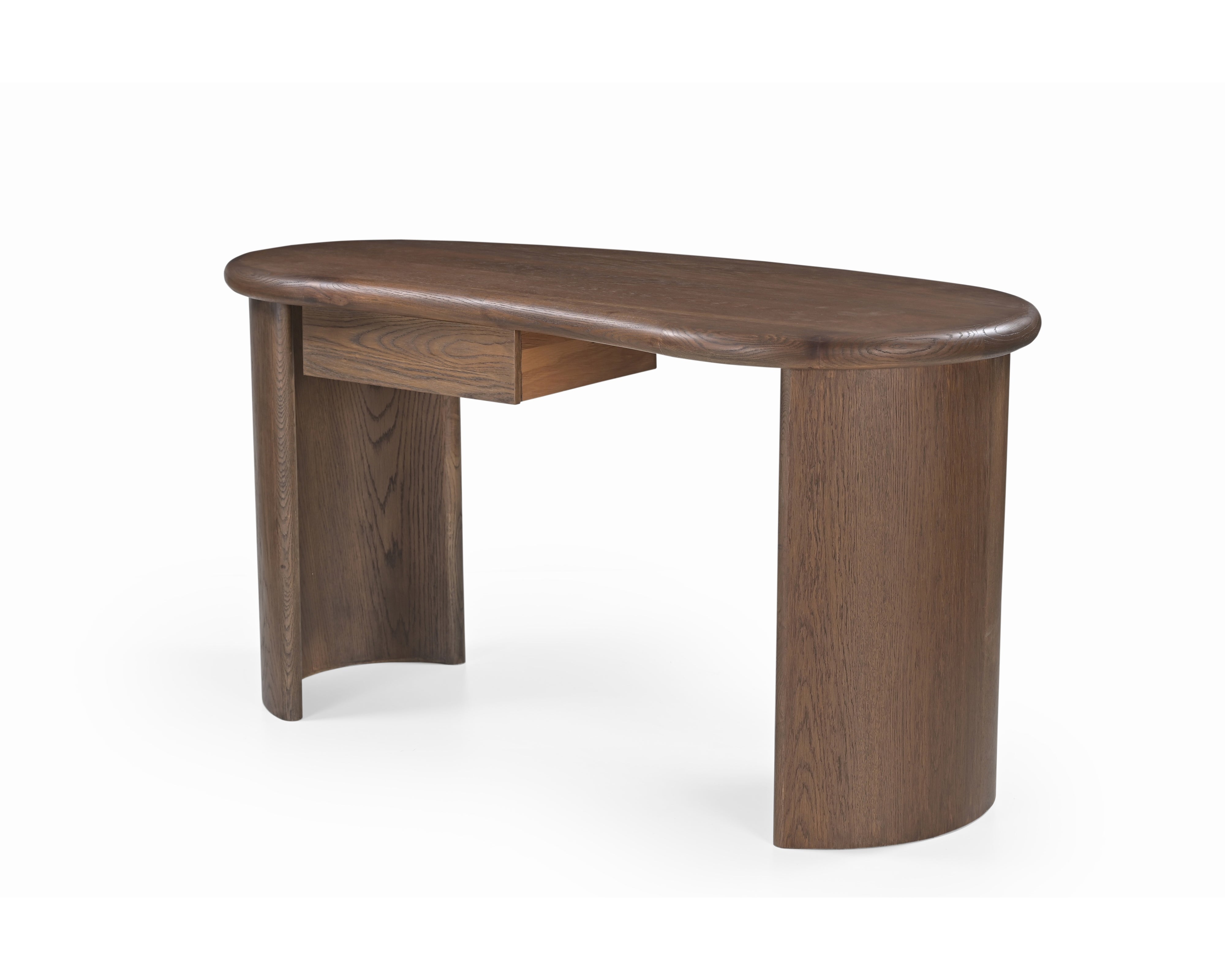 Lluna Brushed Mid-brown Oak Desk by Liang & Eimil