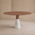 Annie Wood & White Marble Dining Table by Liang & Eimil