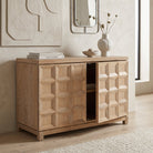 Llauna Brushed Light Beige Oak 2 Door Sideboard Liang & Eimil