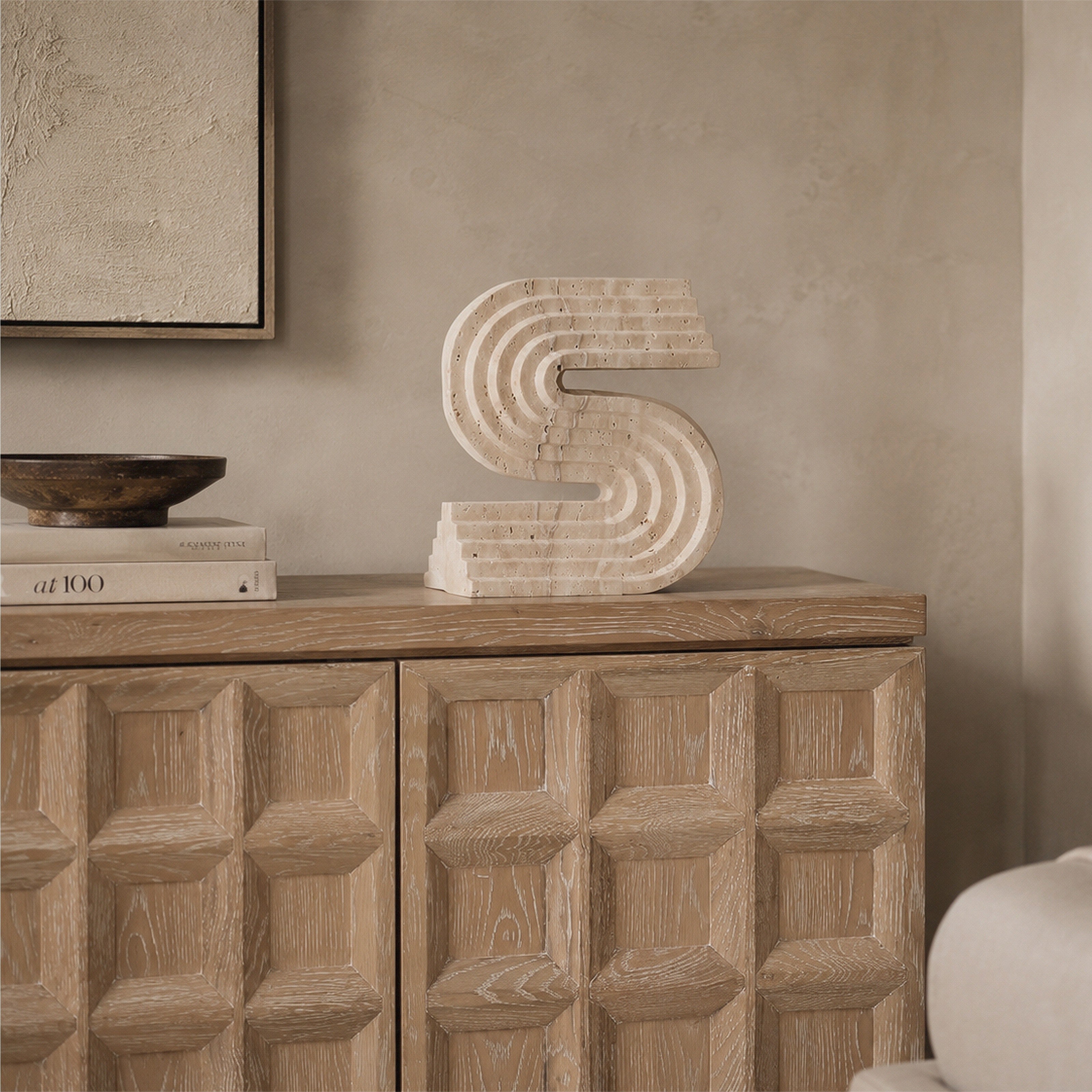 Llauna Brushed Light Beige Oak 2 Door Sideboard by Liang & Eimil