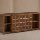 Llauna Brushed Mid-Brown Oak 4 Door Sideboard Liang & Eimil
