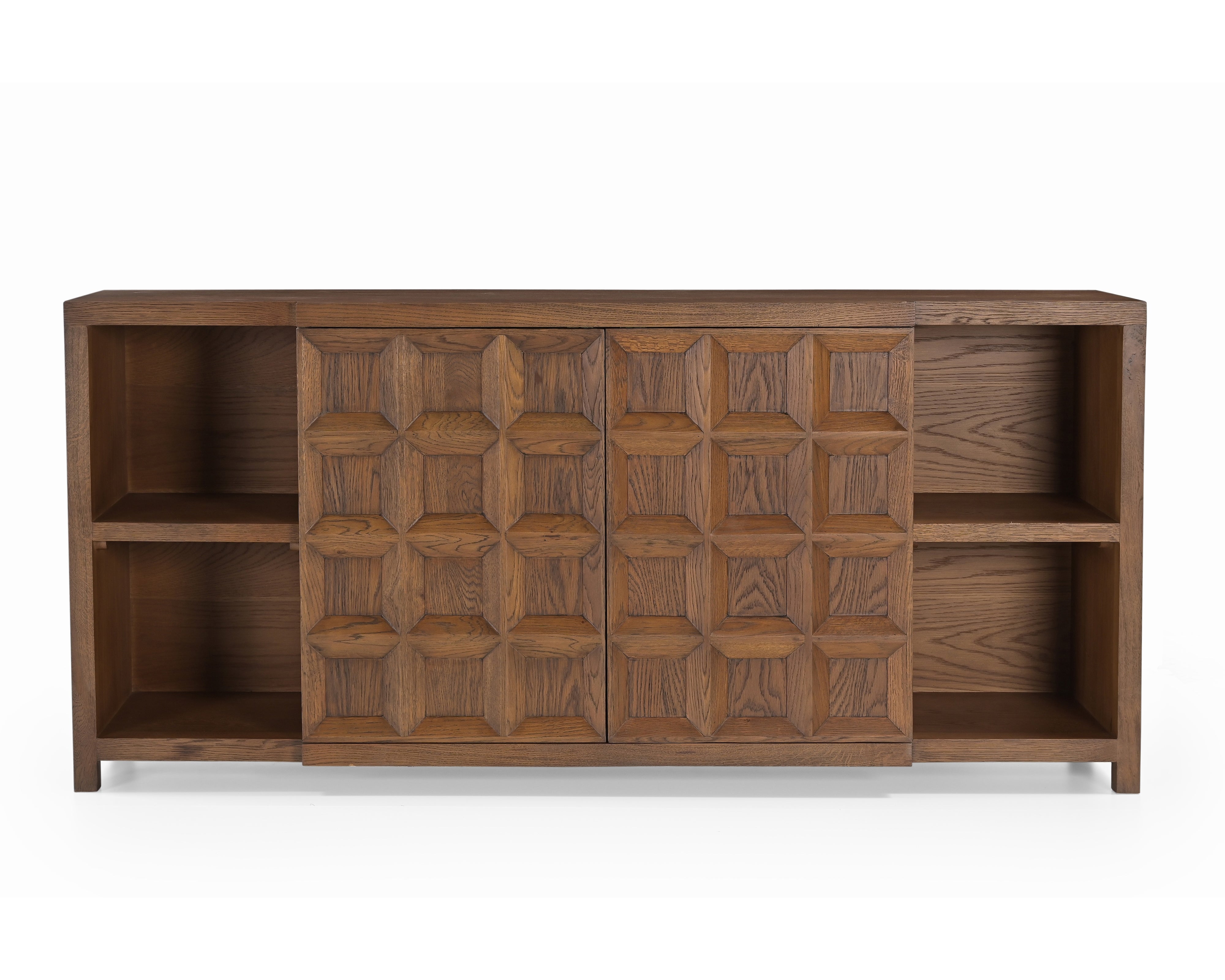Llauna Brushed Mid-Brown Oak 4 Door Sideboard by Liang & Eimil