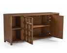 Llauna Brushed Mid-Brown Oak 4 Door Sideboard by Liang & Eimil