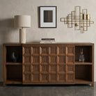 Llauna Brushed Mid-Brown Oak 4 Door Sideboard Liang & Eimil