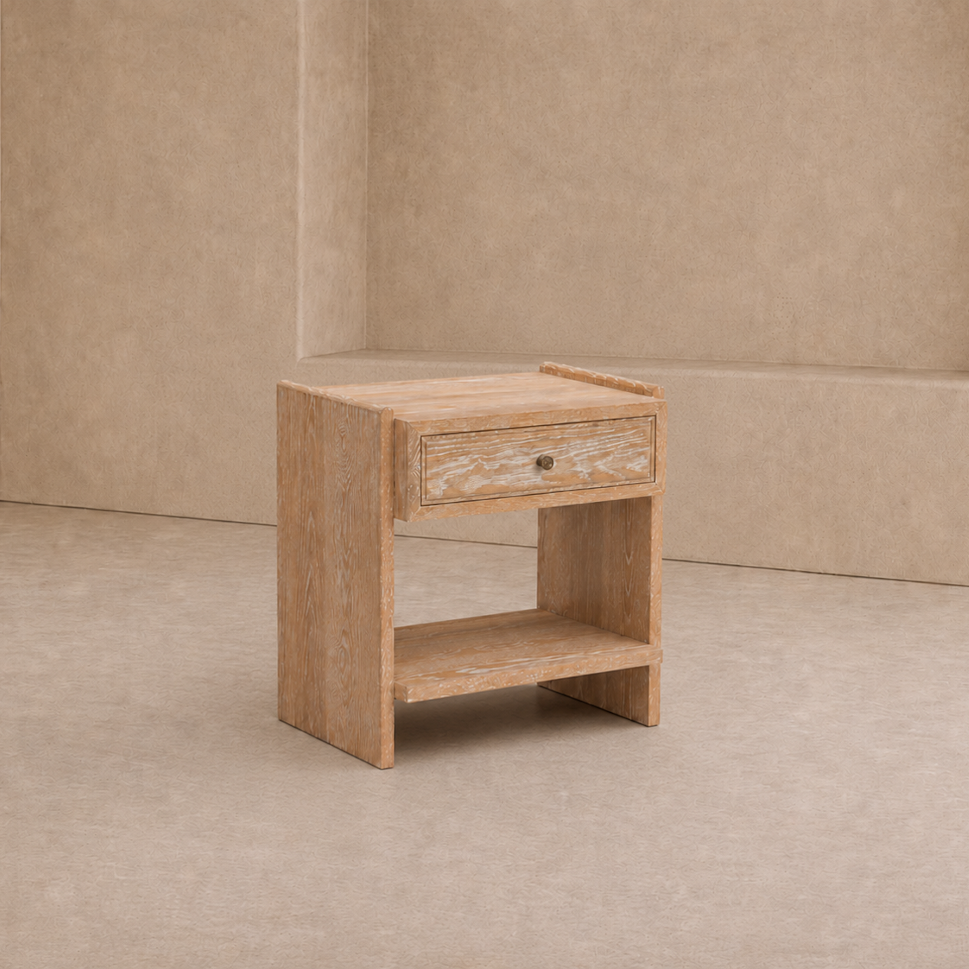 Trive Bedside Table - Brushed Natural American White Oak Liang & Eimil