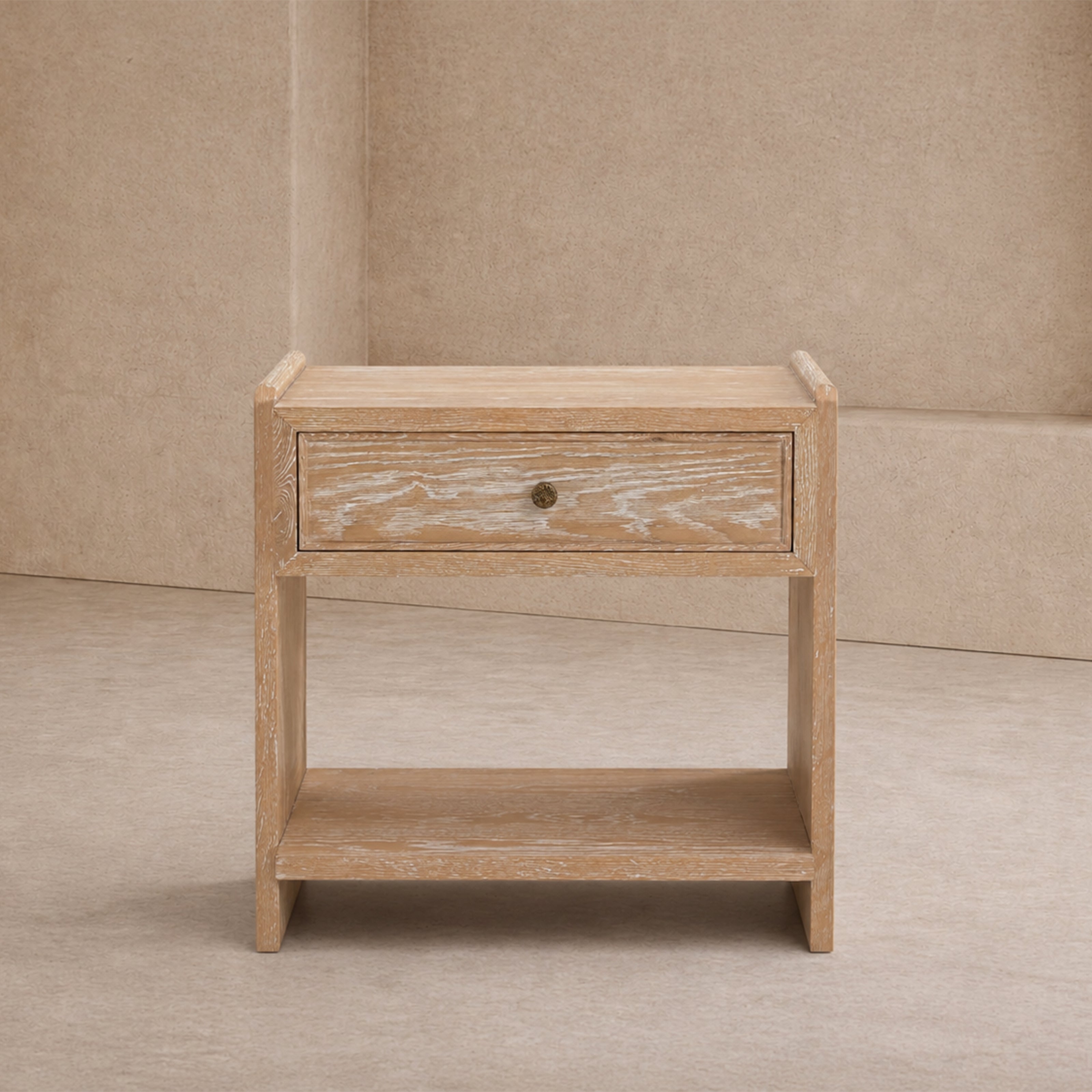 Trive Bedside Table - Brushed Natural American White Oak Liang & Eimil