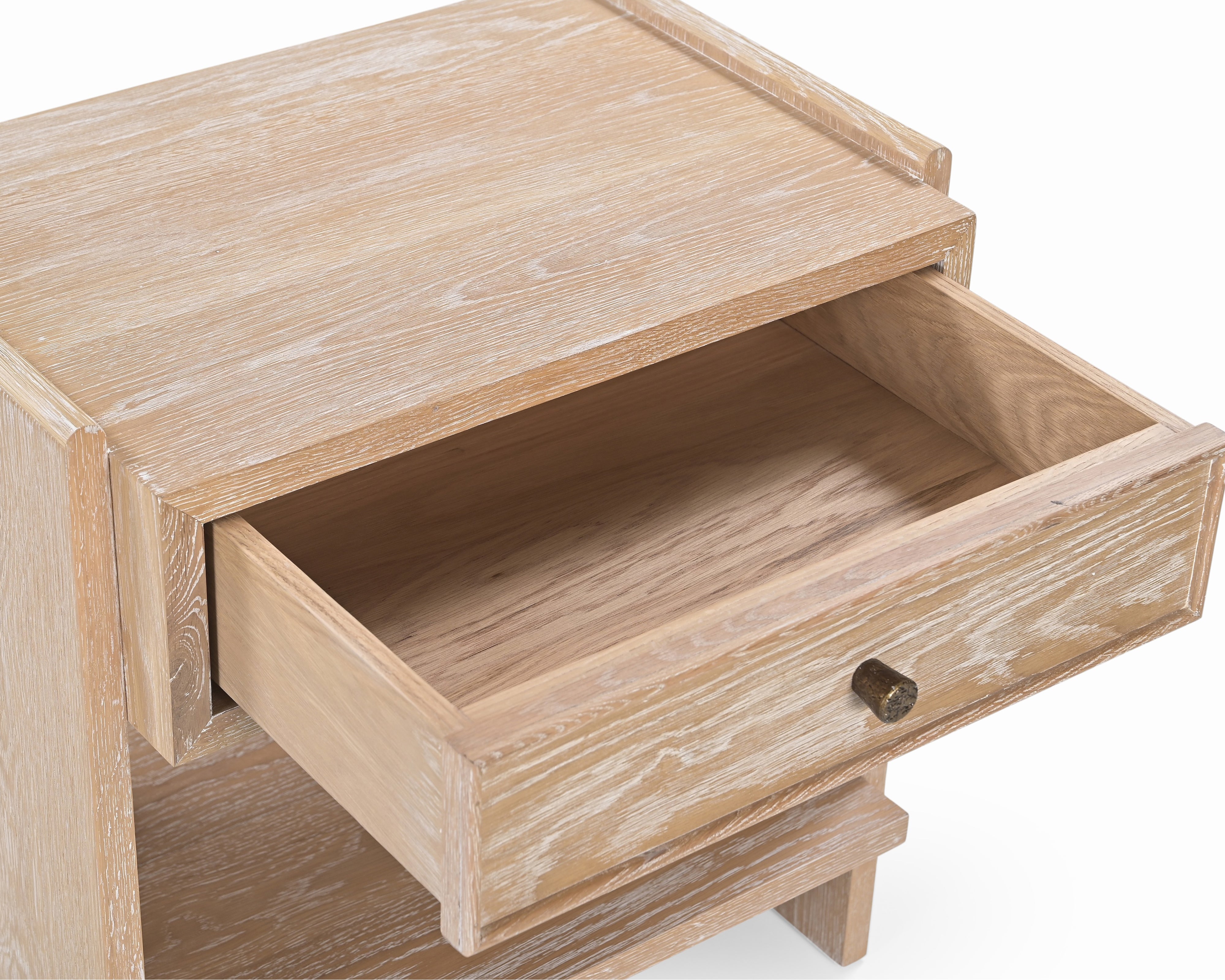 Trive Bedside Table - Brushed Natural American White Oak by Liang & Eimil