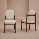 Latina Dining Chair (Set of 2) - Capella Ivory & Middle Brown by Liang & Eimil