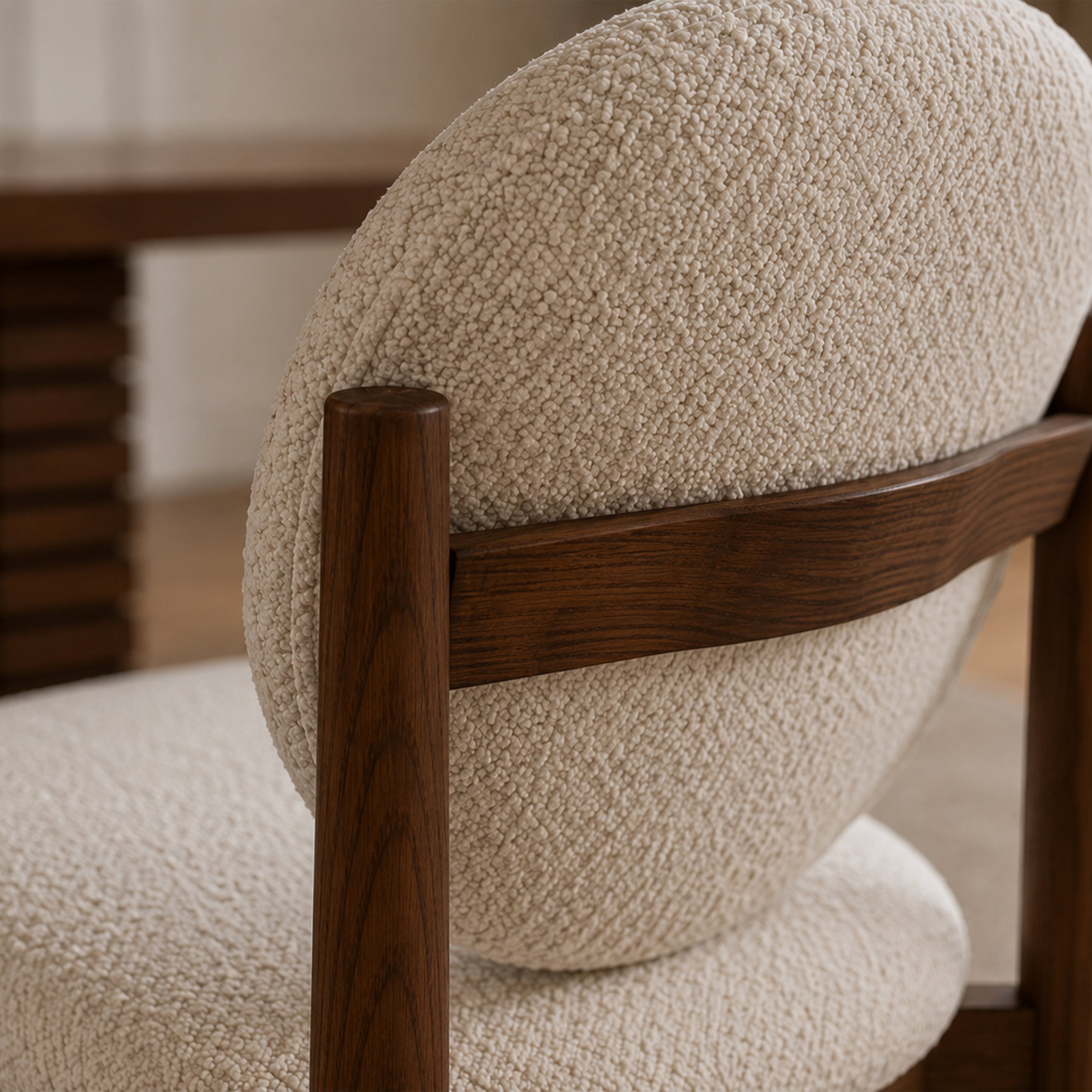 Latina Dining Chair (Set of 2) - Capella Ivory & Middle Brown by Liang & Eimil