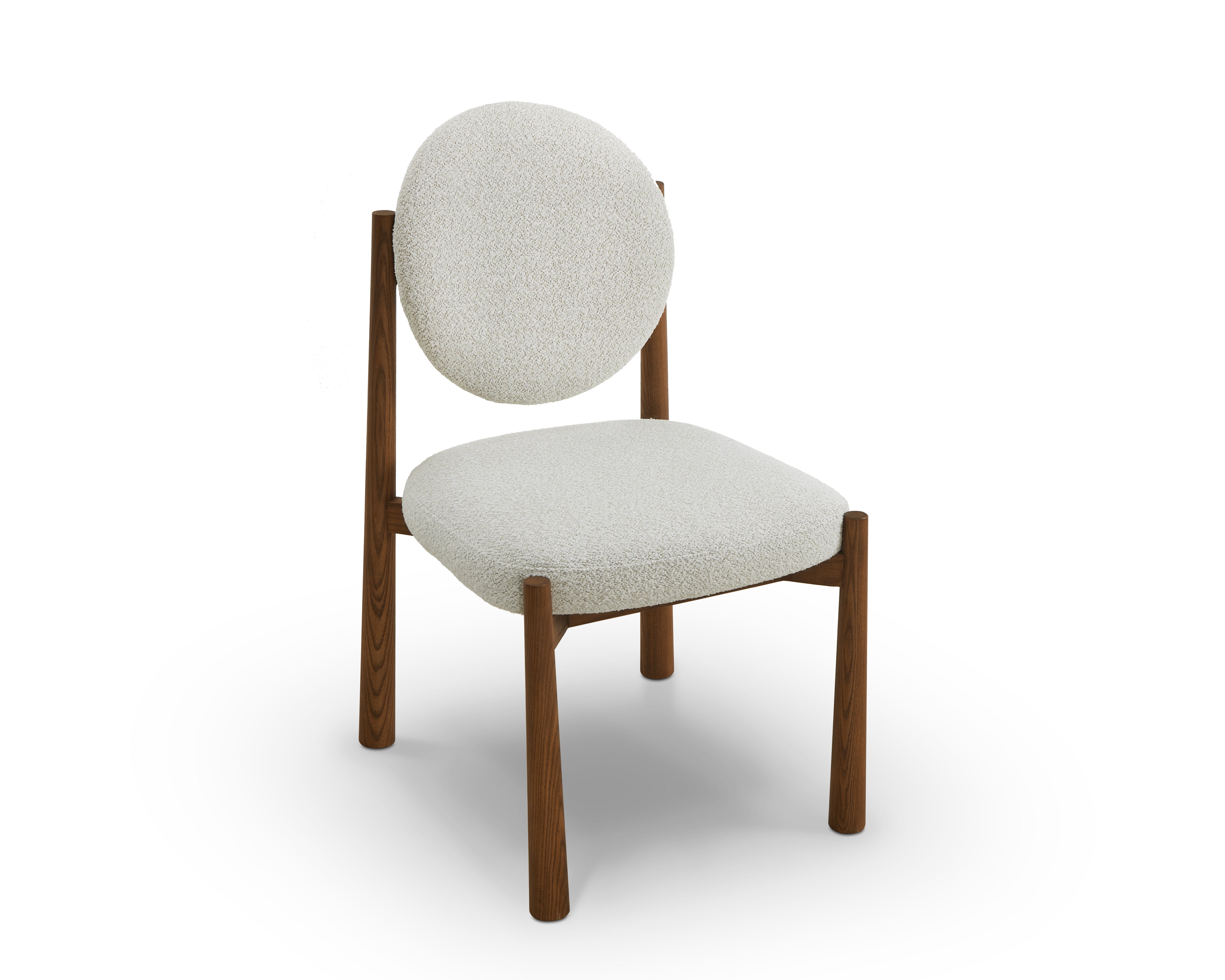 Latina Dining Chair (Set of 2) - Capella Ivory & Middle Brown by Liang & Eimil