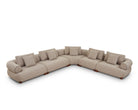 Cotto Modular Sofa Middle Two Seater - Amalfy Taupe & Middle Brown by Liang & Eimil