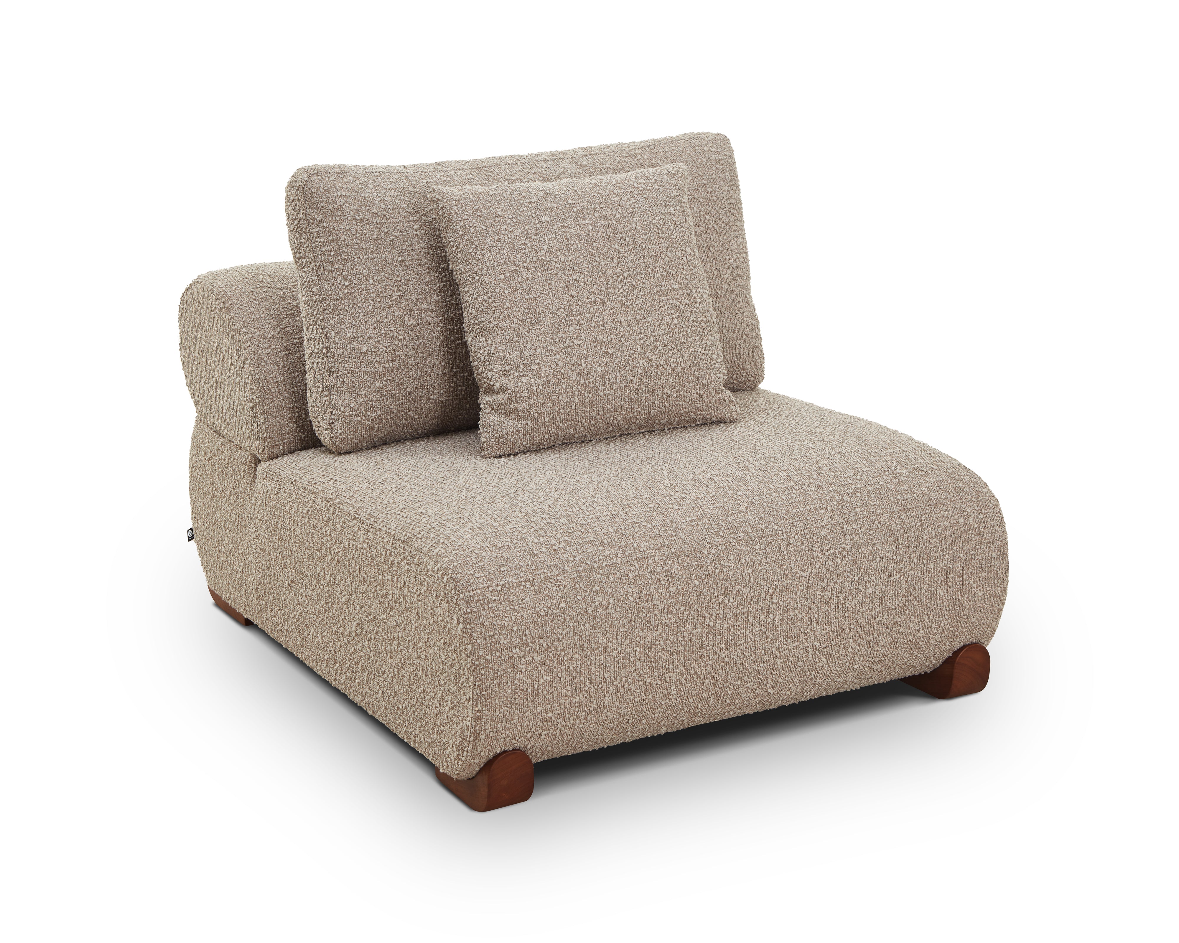 Cotto Modular Sofa Middle One Seater - Amalfy Taupe & Middle Brown by Liang & Eimil