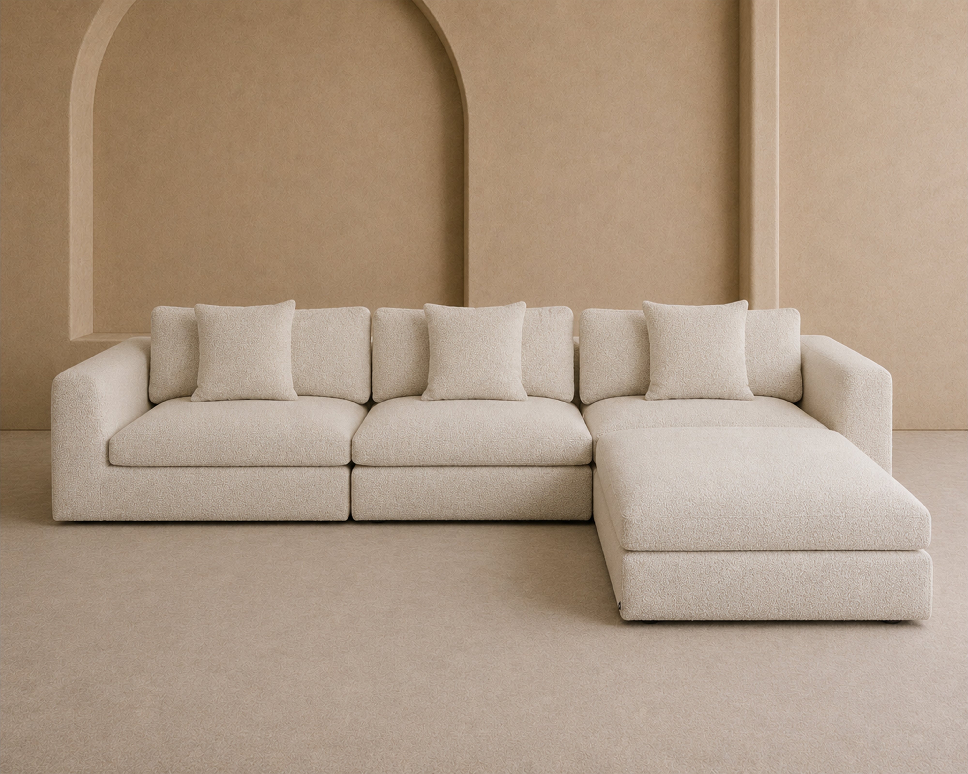 Nuova Modular Sofa Ottoman - Capella Ivory by Liang & Eimil