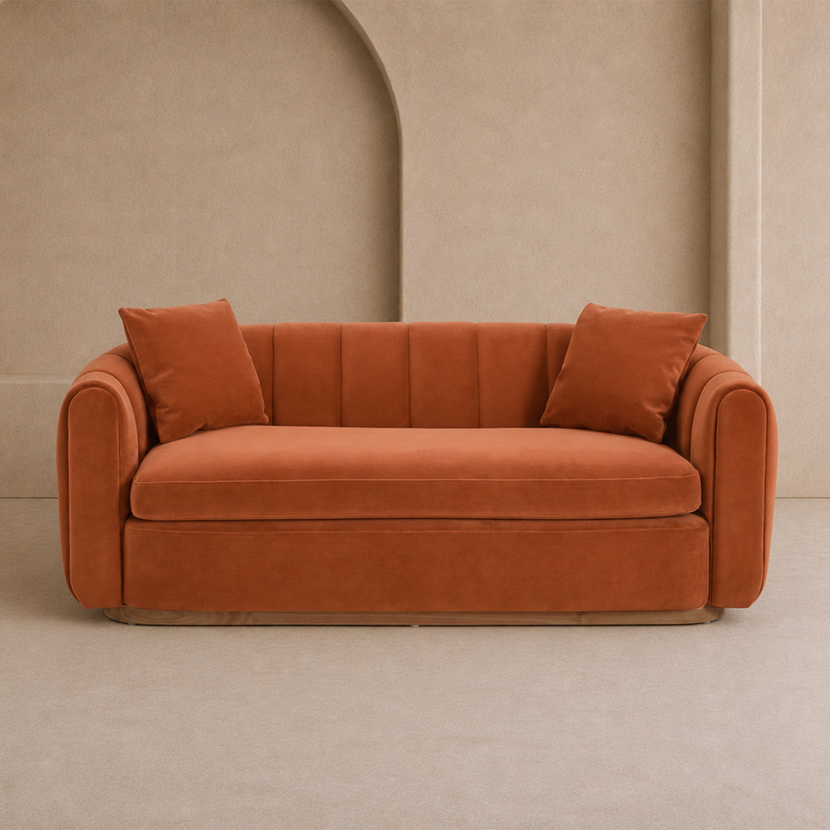 Arles 2 Seater Sofa - Melbourne Clay & Walnut by Liang & Eimil