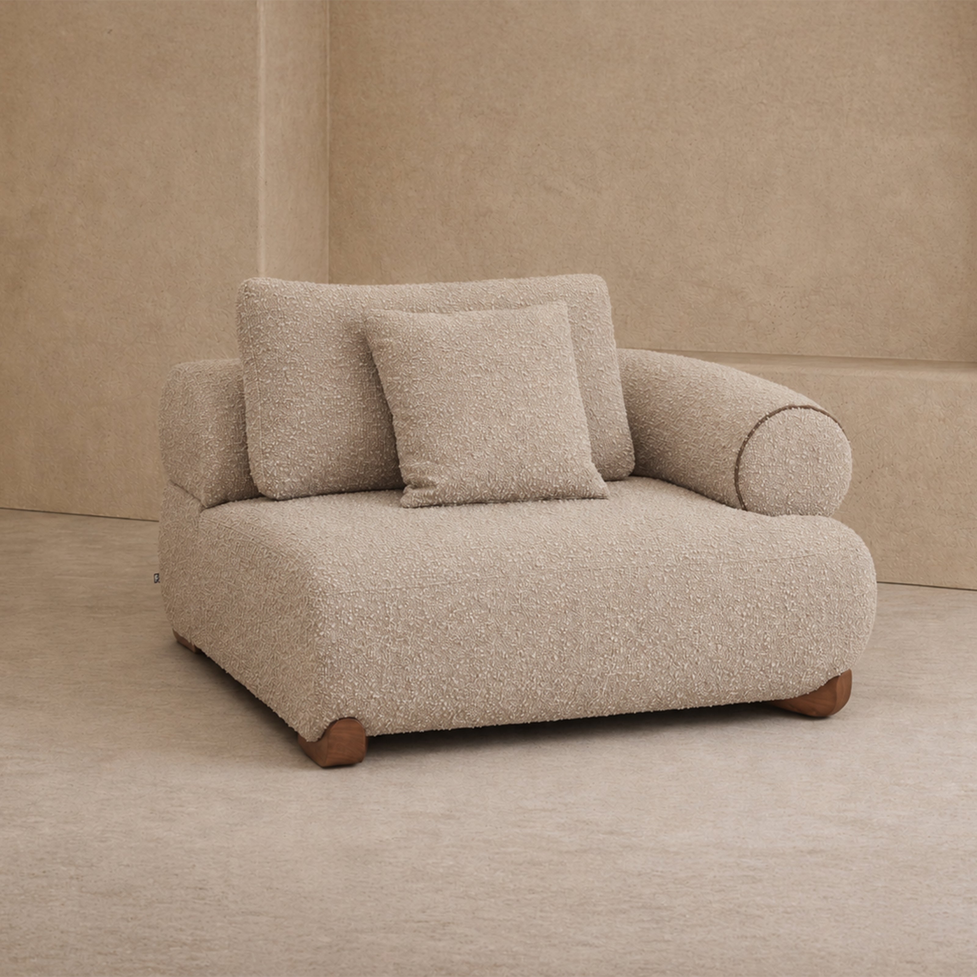 Cotto Modular Sofa Left - Amalfy Taupe & Middle Brown by Liang & Eimil