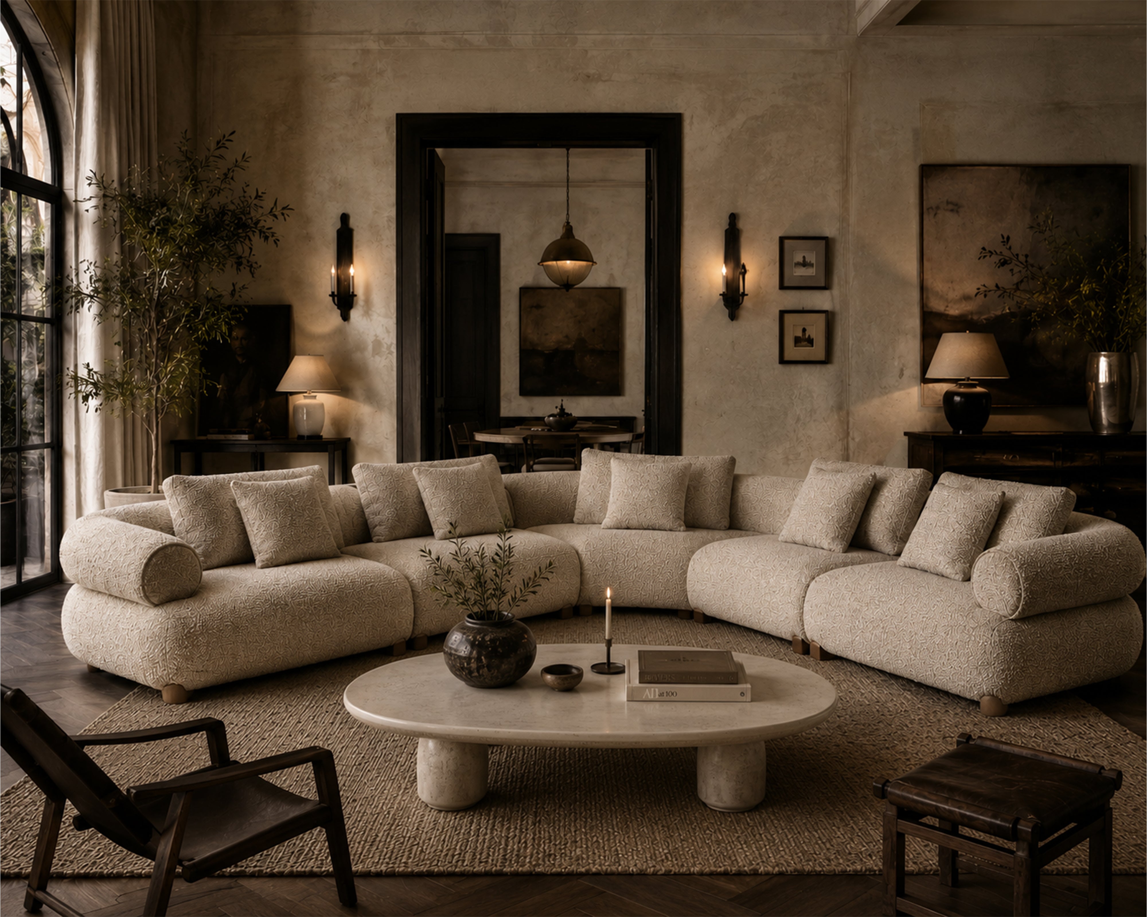 Cotto Modular Sofa Middle One Seater - Amalfy Taupe & Middle Brown by Liang & Eimil
