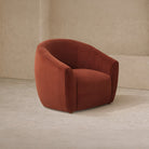 Magnus Kent Chocolate Chenille Fabric Occasional Chair by Liang & Eimil