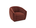 Magnus Kent Chocolate Chenille Fabric Occasional Chair by Liang & Eimil