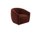 Magnus Kent Chocolate Chenille Fabric Occasional Chair by Liang & Eimil
