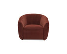 Magnus Kent Chocolate Chenille Fabric Occasional Chair by Liang & Eimil
