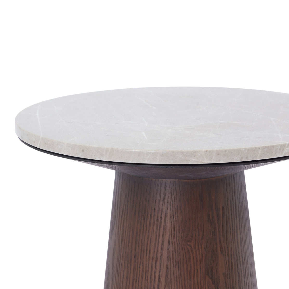 Emilio Side Table - Dark Brown & Beige Marble Liang & Eimil