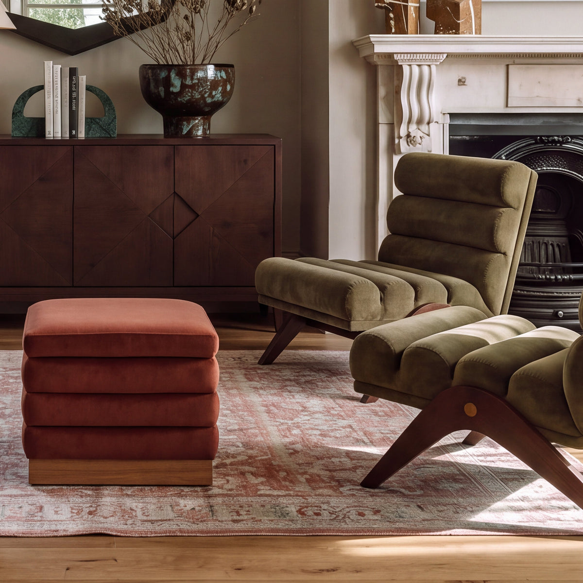 Seren Storage Ottoman - Kent Chocolate Liang & Eimil